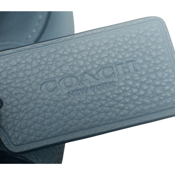 Coach 57125 Edie Turnlock Chambray Blue Triple Compartment Shoulder Bag - Picture 10 of 16